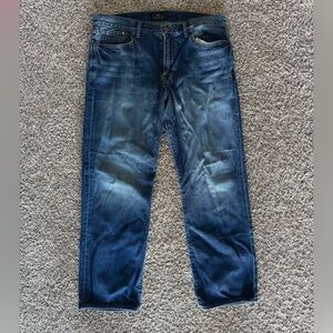 Lucky Brand Men's Dark Blue Straight Jeans